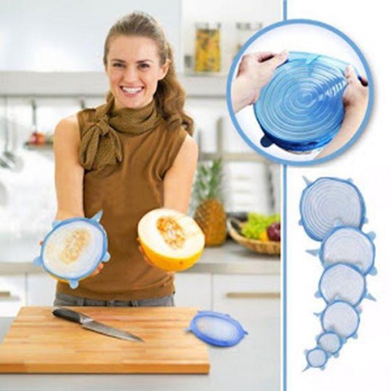Set 6 capace flexibile din silicon, pentru caserole 1+1 GRATIS Set 6 capace flexibile din silicon, pentru caserole 1+1 GRATIS